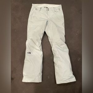 The North Face - womens light blue ski/snowboard pant. Size MEDIUM.